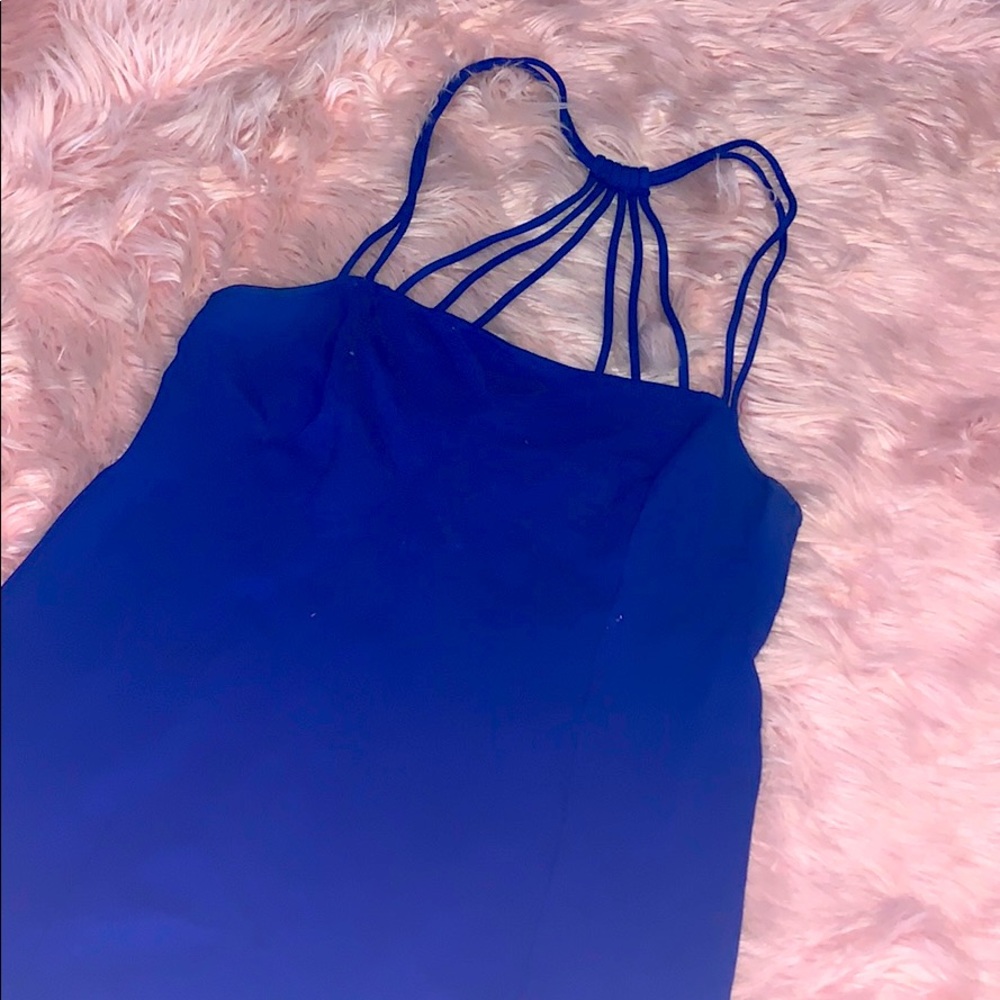 Blue mini dress